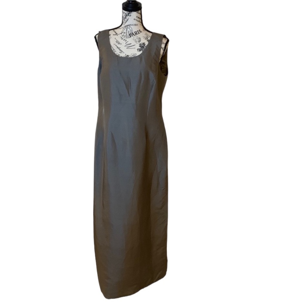 Adrianna Papell Gray Maxi Dress